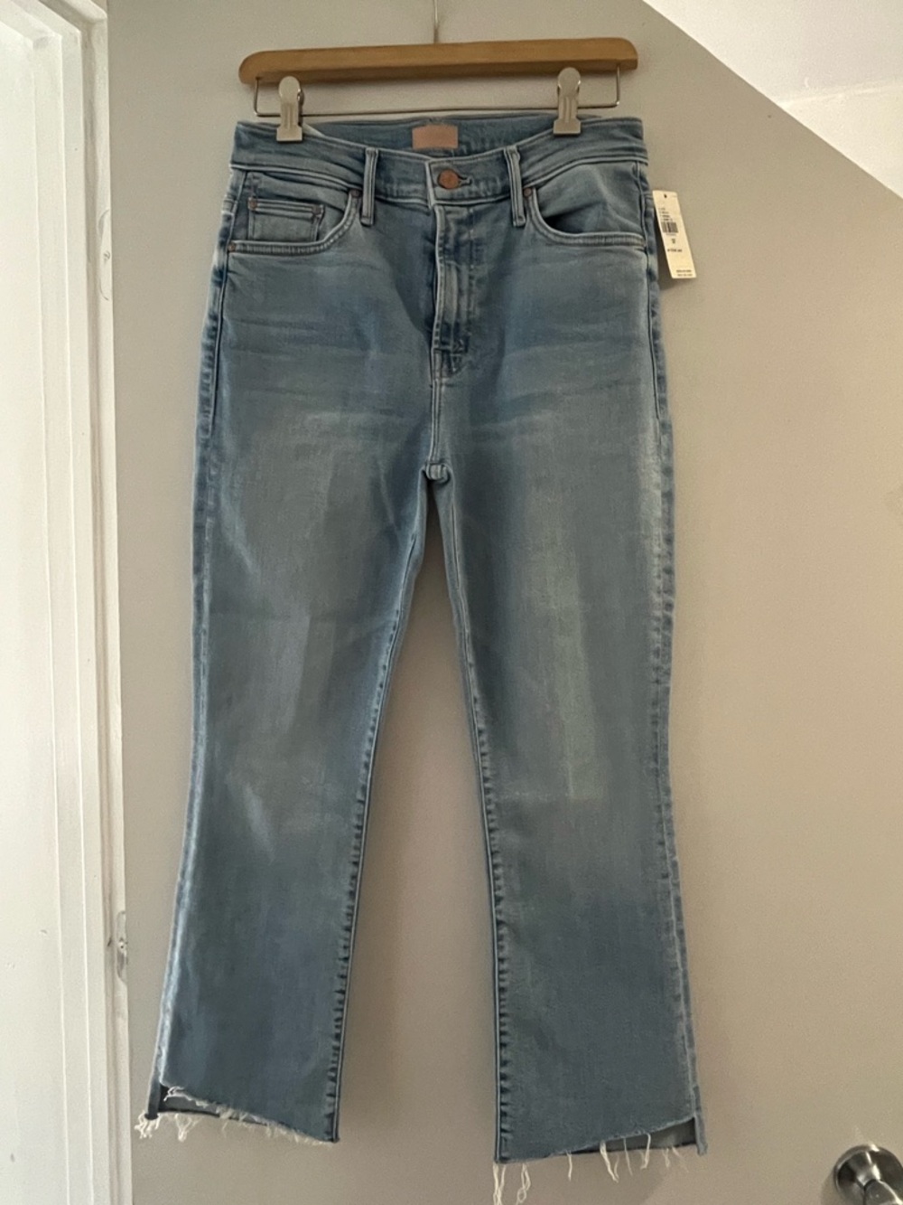 NWT MOTHER The Insider Crop Step Fray Jeans Blessing In Disguise Sz 29 Boho NEW